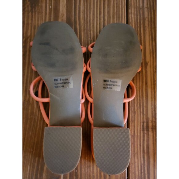 Dolce Vita Coral Strappy Sandals Wisteria Size 7.5 Square Toe Open Back Slides - Picture 7 of 7